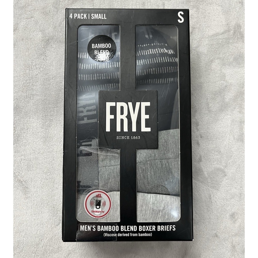Frye 4 Pair Boxer Briefs Men Small 28-30'' Multicolor Tag Free Bamboo Blend Soft